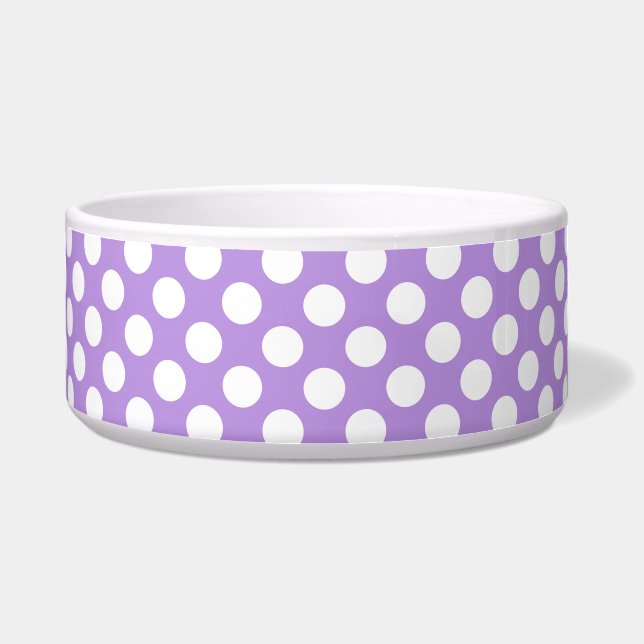 Lila Polka Dots, Polka Dot Pattern, Dots, Dotter Napf (Vorderseite)