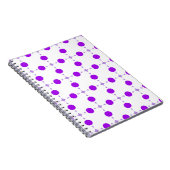 Lila Polka Dots, Polka Dot Pattern, Dots, Dotter Notizblock (Rechte Seite)