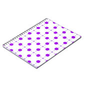 Lila Polka Dots, Polka Dot Pattern, Dots, Dotter Notizblock (Linke Seite)