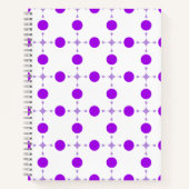 Lila Polka Dots, Polka Dot Pattern, Dots, Dotter Notizblock (Vorderseite)