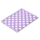 Lila Polka Dots, Polka Dot Pattern, Dots, Dotter Notizblock (Linke Seite)