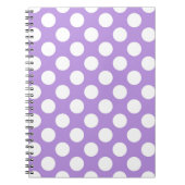 Lila Polka Dots, Polka Dot Pattern, Dots, Dotter Notizblock (Vorderseite)