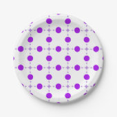 Lila Polka Dots, Polka Dot Pattern, Dots, Dotter Pappteller (Vorderseite)