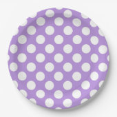 Lila Polka Dots, Polka Dot Pattern, Dots, Dotter Pappteller (Vorderseite)