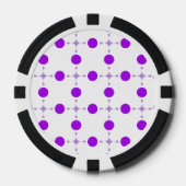 Lila Polka Dots, Polka Dot Pattern, Dots, Dotter Pokerchips (Vorderseite)