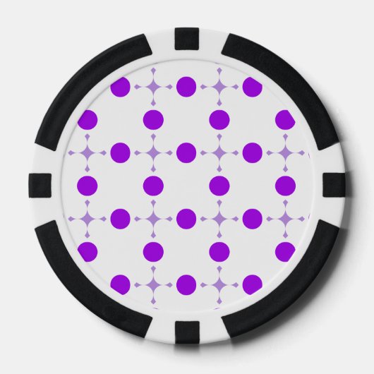 Lila Polka Dots, Polka Dot Pattern, Dots, Dotter Pokerchips (Vorderseite)