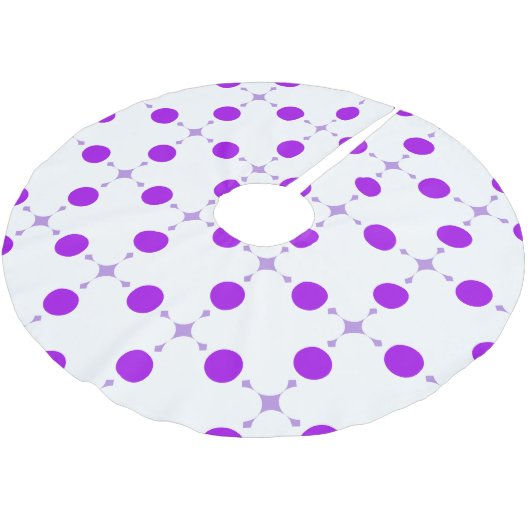 Lila Polka Dots, Polka Dot Pattern, Dots, Dotter Polyester Weihnachtsbaumdecke (Schrägansicht)