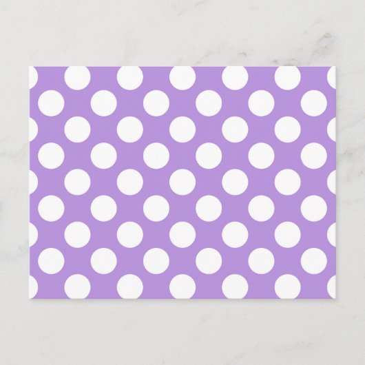 Lila Polka Dots, Polka Dot Pattern, Dots, Dotter Postkarte (Vorderseite)