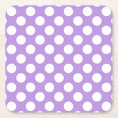 Lila Polka Dots, Polka Dot Pattern, Dots, Dotter Rechteckiger Pappuntersetzer (Vorderseite)