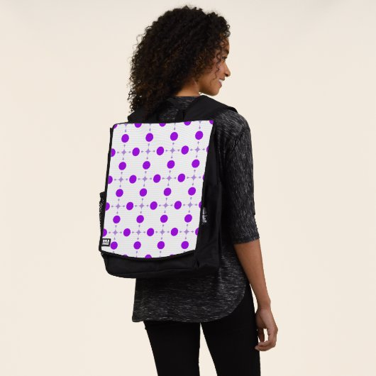Lila Polka Dots, Polka Dot Pattern, Dots, Dotter Rucksack (Ausgewaschen)