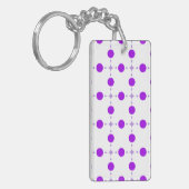 Lila Polka Dots, Polka Dot Pattern, Dots, Dotter Schlüsselanhänger (Vorderseite links)