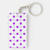 Lila Polka Dots, Polka Dot Pattern, Dots, Dotter Schlüsselanhänger (Rückseite)
