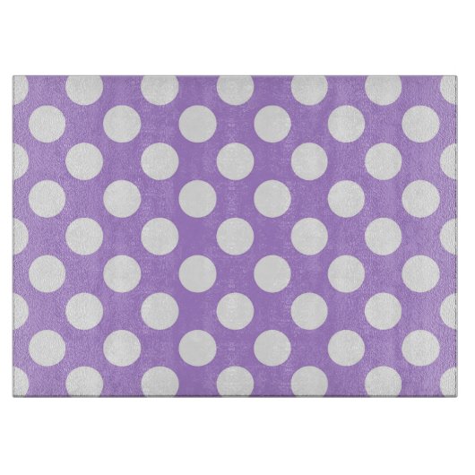 Lila Polka Dots, Polka Dot Pattern, Dots, Dotter Schneidebrett (Vorderseite)