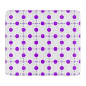 Lila Polka Dots, Polka Dot Pattern, Dots, Dotter Schneidebrett (Vorderseite)