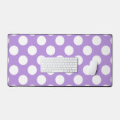 Lila Polka Dots, Polka Dot Pattern, Dots, Dotter Schreibtischunterlage (Tastatur & Maus)