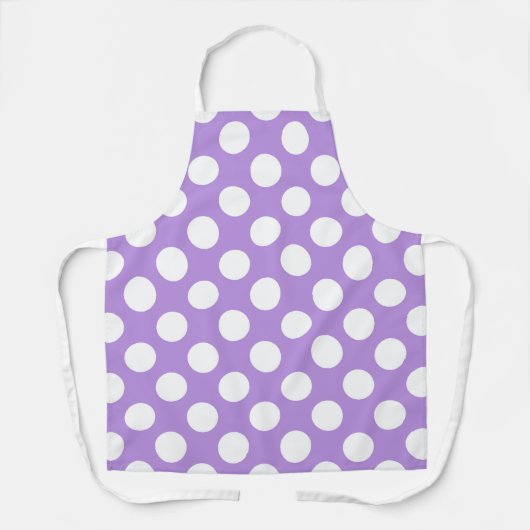 Lila Polka Dots, Polka Dot Pattern, Dots, Dotter Schürze (Vorderseite)
