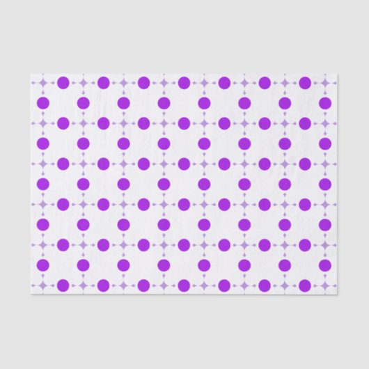 Lila Polka Dots, Polka Dot Pattern, Dots, Dotter Seidenpapier (Vorderseite)