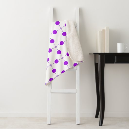 Lila Polka Dots, Polka Dot Pattern, Dots, Dotter Sherpadecke (Beispiel)