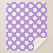 Lila Polka Dots, Polka Dot Pattern, Dots, Dotter Sherpadecke (Vorderseite)