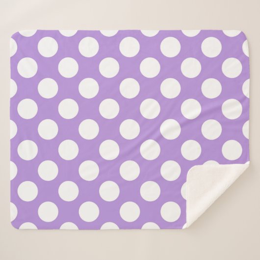 Lila Polka Dots, Polka Dot Pattern, Dots, Dotter Sherpadecke (Vorderseite (Horizontal))