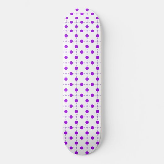Lila Polka Dots, Polka Dot Pattern, Dots, Dotter Skateboard (Vorderseite)