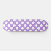 Lila Polka Dots, Polka Dot Pattern, Dots, Dotter Skateboard (Horizontal)