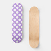 Lila Polka Dots, Polka Dot Pattern, Dots, Dotter Skateboard (Vorderseite)