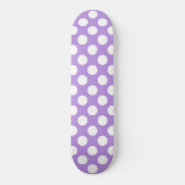 Lila Polka Dots, Polka Dot Pattern, Dots, Dotter Skateboard (Vorderseite)