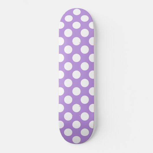 Lila Polka Dots, Polka Dot Pattern, Dots, Dotter Skateboard (Vorderseite)