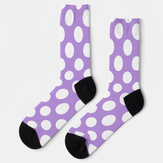 Lila Polka Dots, Polka Dot Pattern, Dots, Dotter Socken (Linkes Detail)