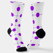 Lila Polka Dots, Polka Dot Pattern, Dots, Dotter Socken (Gewinkelt)