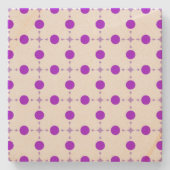 Lila Polka Dots, Polka Dot Pattern, Dots, Dotter Steinuntersetzer (Vorderseite)