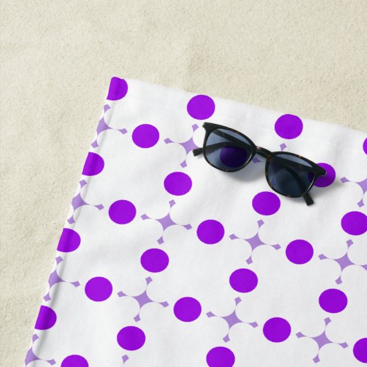 Lila Polka Dots, Polka Dot Pattern, Dots, Dotter Strandtuch (Beispiel)