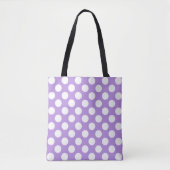 Lila Polka Dots, Polka Dot Pattern, Dots, Dotter Tasche (Vorderseite)