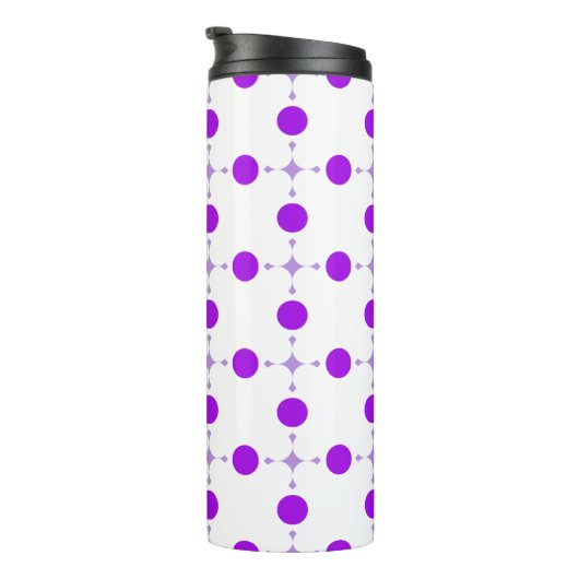 Lila Polka Dots, Polka Dot Pattern, Dots, Dotter Thermosbecher (Nach rechts gedreht)