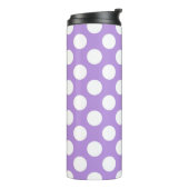 Lila Polka Dots, Polka Dot Pattern, Dots, Dotter Thermosbecher (Nach links gedreht)