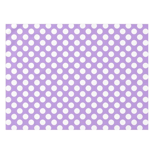 Lila Polka Dots, Polka Dot Pattern, Dots, Dotter Tischdecke (Vorderseite (Horizontal))