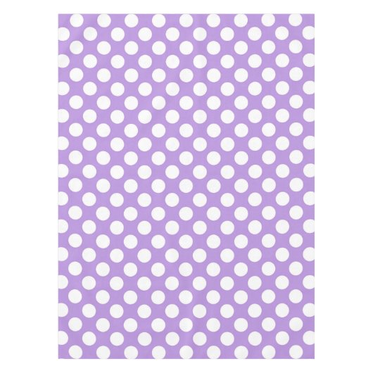 Lila Polka Dots, Polka Dot Pattern, Dots, Dotter Tischdecke (Vorderseite)