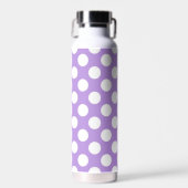 Lila Polka Dots, Polka Dot Pattern, Dots, Dotter Trinkflasche (Vorne)