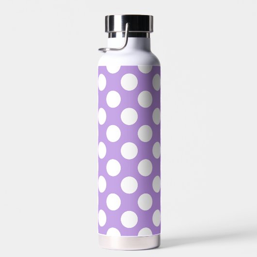 Lila Polka Dots, Polka Dot Pattern, Dots, Dotter Trinkflasche (Rechts)