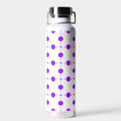 Lila Polka Dots, Polka Dot Pattern, Dots, Dotter Trinkflasche (Rückseite)