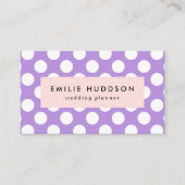 Lila Polka Dots, Polka Dot Pattern, Dots, Dotter Visitenkarte (Vorderseite)