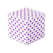 Lila Polka Dots, Polka Dot Pattern, Dots, Dotter Würfel (Rückseite Schrägansicht)