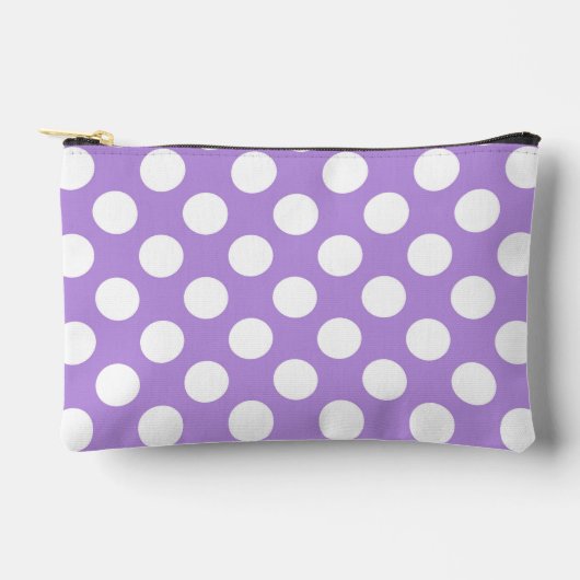 Lila Polka Dots, Polka Dot Pattern, Dots, Dotter Zubehörtasche (Vorderseite)