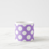 Lila Polka Dots, Polka Dot Pattern, Ihr Name Espressotasse (Vorderseite)