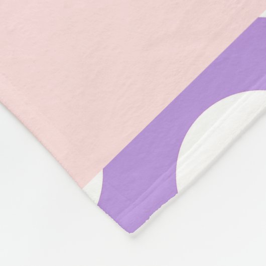 Lila Polka Dots, Polka Dot Pattern, Ihr Name Fleecedecke (Ecke)