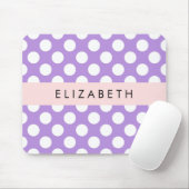 Lila Polka Dots, Polka Dot Pattern, Ihr Name Mousepad (Mit Mouse)