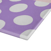 Lila Polka Dots, Polka Dot Pattern, Ihr Name Schneidebrett (Ecke)