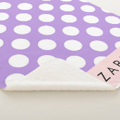 Lila Polka Dots, Polka Dot Pattern, Ihr Name Sherpadecke (3/4)