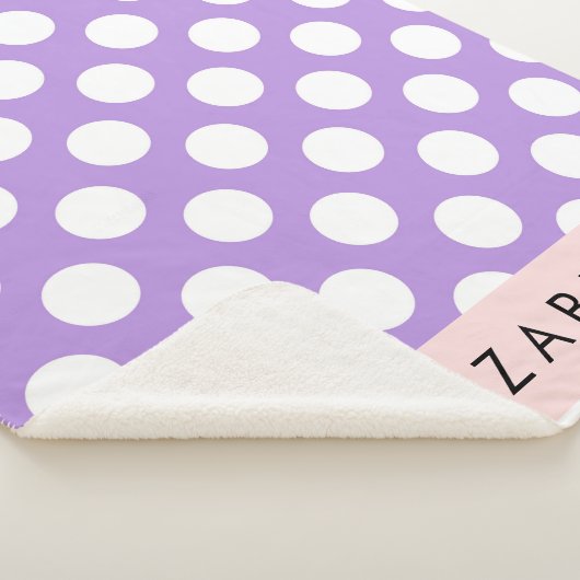 Lila Polka Dots, Polka Dot Pattern, Ihr Name Sherpadecke (3/4)
